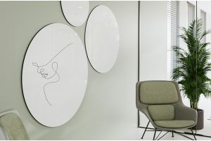 SmitVisual Round Whiteboard (diameter 60cm) - Diverse kleuren