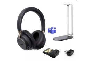 Headset Yealink BH76 Plus met oplaad station Bluetooth Teams Black USB-C/A