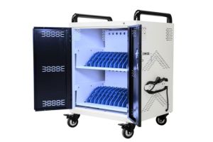 Laptopkar 24 tablets/laptops - Safecart24 (Met antibacterieel UV-C licht)