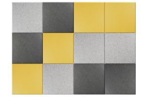 SmitVisual Akoestische PET-vilt wandtegels 30x30cm Combi 12 Stuks - diverse kleuren 