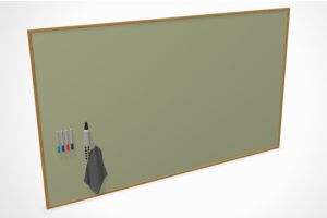 SmitVisual Sharp Oak whiteboard - Ceramic staal - 100x200 - diverse kleuren
